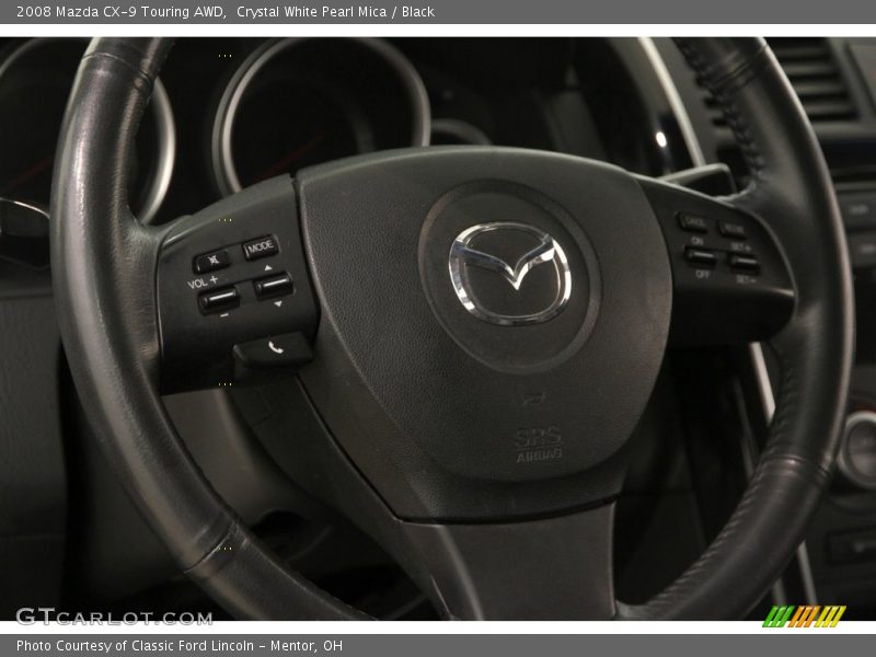 Crystal White Pearl Mica / Black 2008 Mazda CX-9 Touring AWD