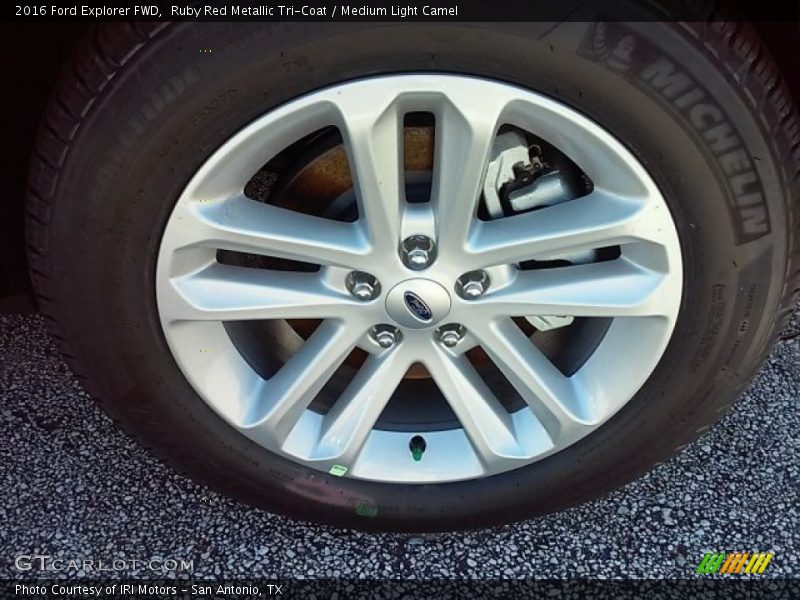 Ruby Red Metallic Tri-Coat / Medium Light Camel 2016 Ford Explorer FWD