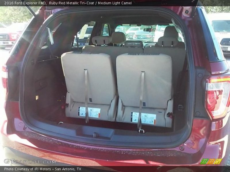 Ruby Red Metallic Tri-Coat / Medium Light Camel 2016 Ford Explorer FWD