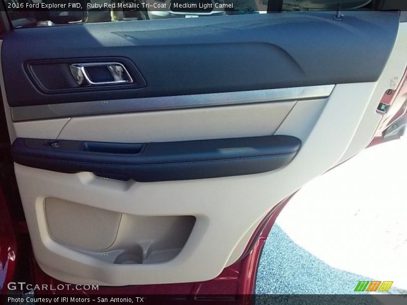Ruby Red Metallic Tri-Coat / Medium Light Camel 2016 Ford Explorer FWD