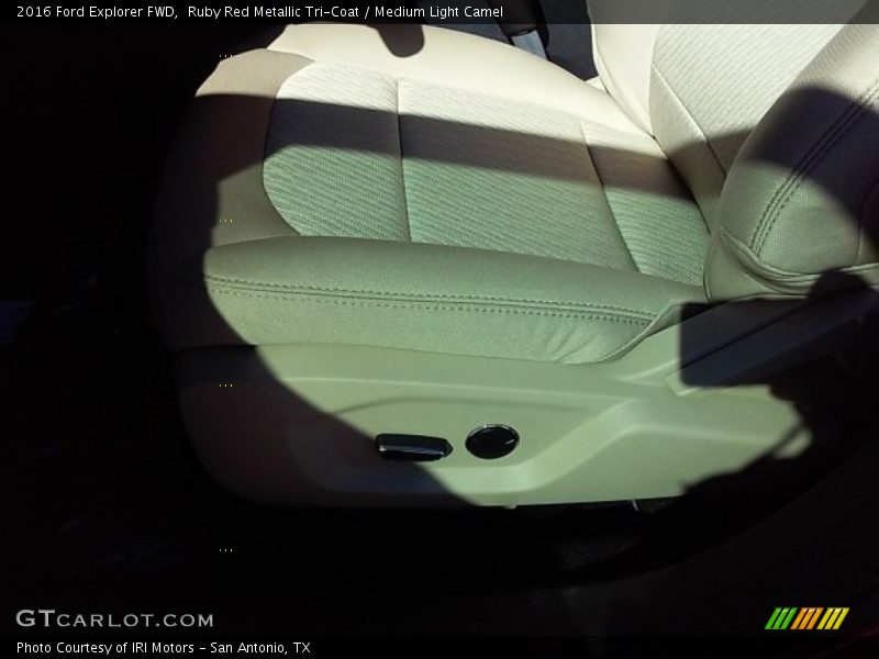 Ruby Red Metallic Tri-Coat / Medium Light Camel 2016 Ford Explorer FWD