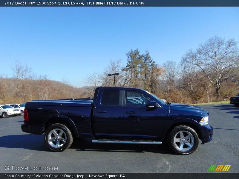 True Blue Pearl / Dark Slate Gray 2012 Dodge Ram 1500 Sport Quad Cab 4x4