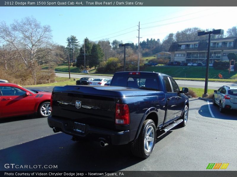 True Blue Pearl / Dark Slate Gray 2012 Dodge Ram 1500 Sport Quad Cab 4x4