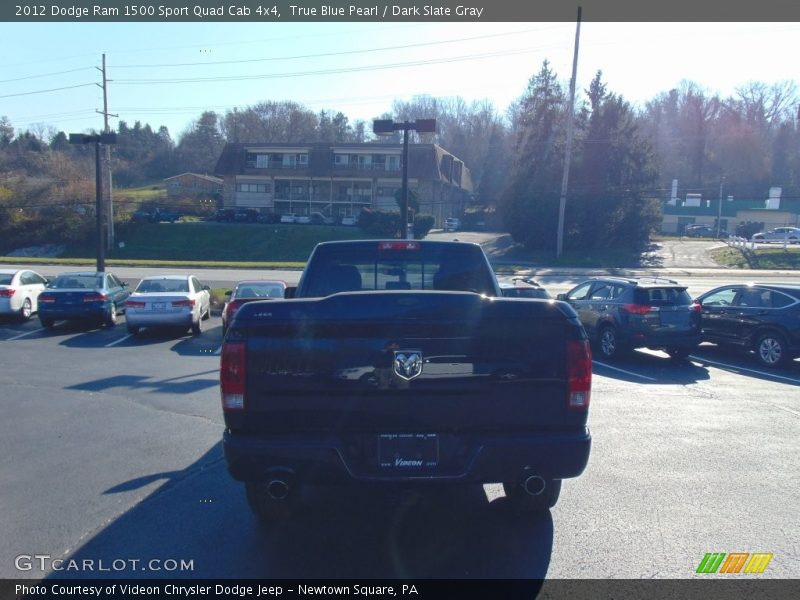 True Blue Pearl / Dark Slate Gray 2012 Dodge Ram 1500 Sport Quad Cab 4x4