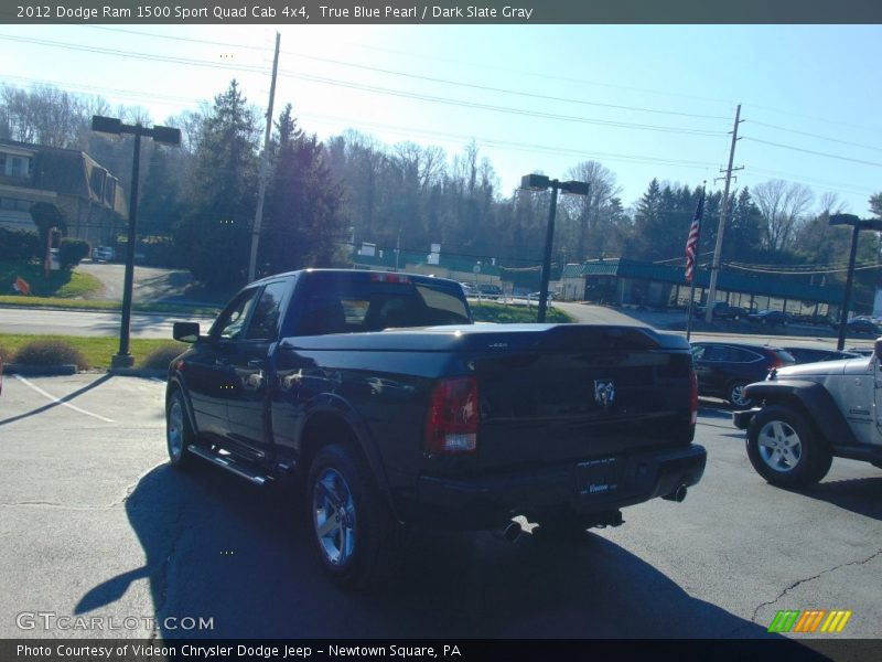 True Blue Pearl / Dark Slate Gray 2012 Dodge Ram 1500 Sport Quad Cab 4x4