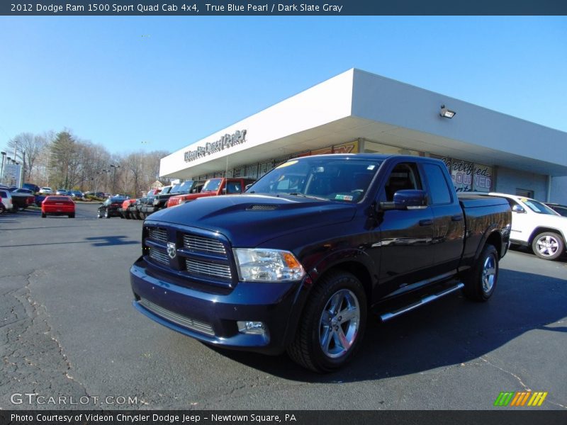 True Blue Pearl / Dark Slate Gray 2012 Dodge Ram 1500 Sport Quad Cab 4x4