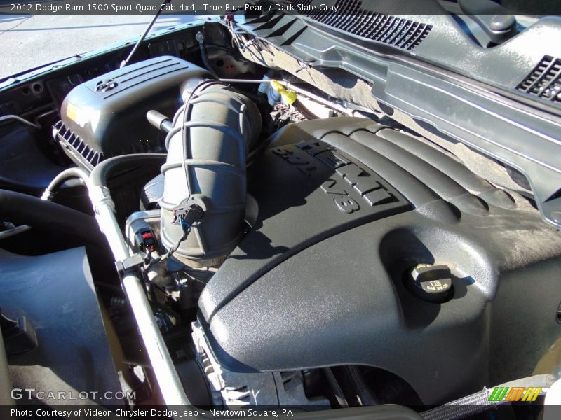True Blue Pearl / Dark Slate Gray 2012 Dodge Ram 1500 Sport Quad Cab 4x4