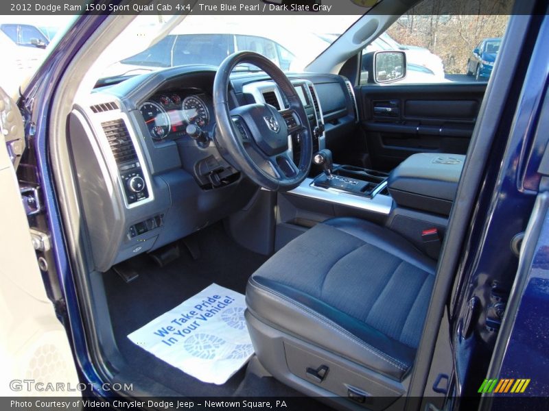 True Blue Pearl / Dark Slate Gray 2012 Dodge Ram 1500 Sport Quad Cab 4x4