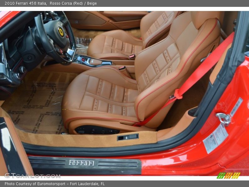 Front Seat of 2010 458 Italia