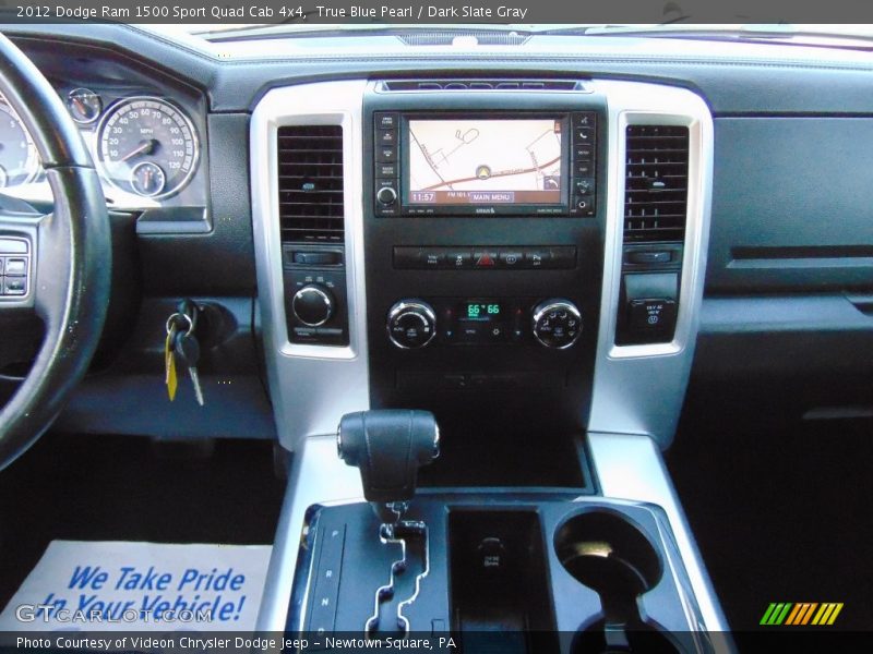 True Blue Pearl / Dark Slate Gray 2012 Dodge Ram 1500 Sport Quad Cab 4x4