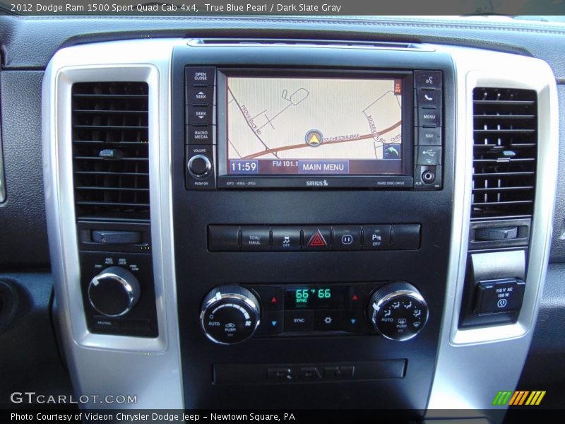 True Blue Pearl / Dark Slate Gray 2012 Dodge Ram 1500 Sport Quad Cab 4x4