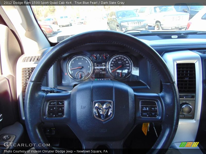True Blue Pearl / Dark Slate Gray 2012 Dodge Ram 1500 Sport Quad Cab 4x4