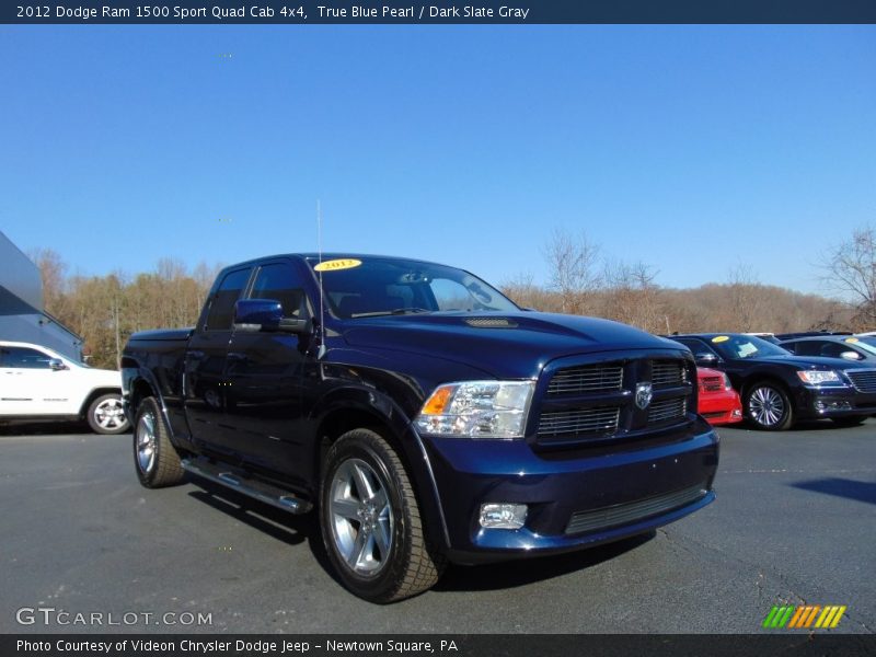 True Blue Pearl / Dark Slate Gray 2012 Dodge Ram 1500 Sport Quad Cab 4x4