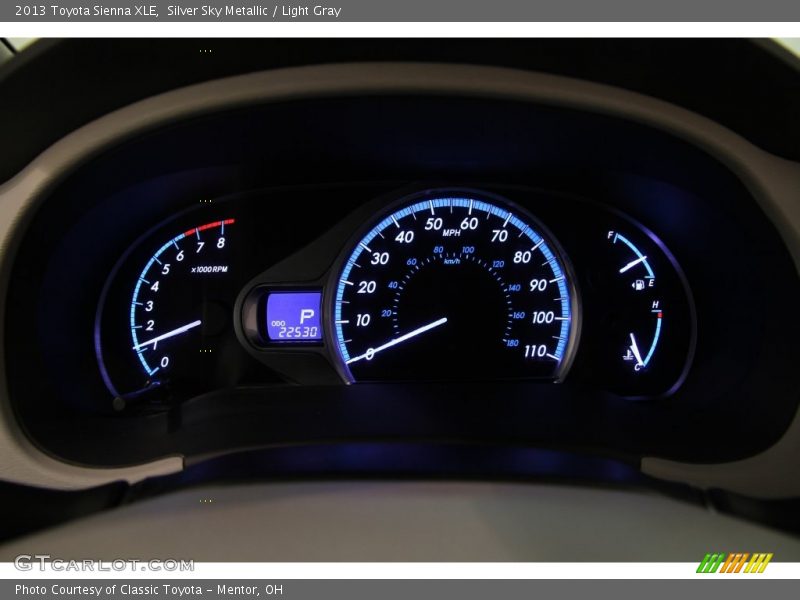 Silver Sky Metallic / Light Gray 2013 Toyota Sienna XLE