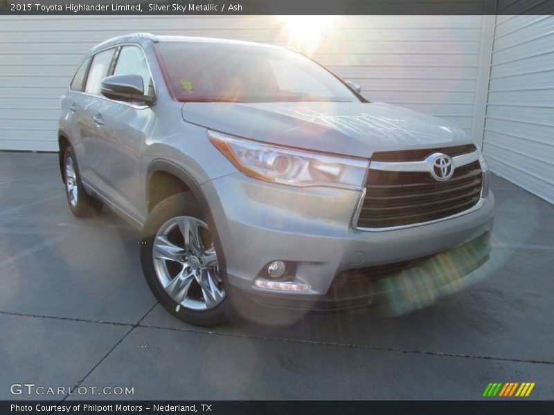 Silver Sky Metallic / Ash 2015 Toyota Highlander Limited