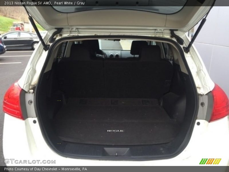 Pearl White / Gray 2013 Nissan Rogue SV AWD