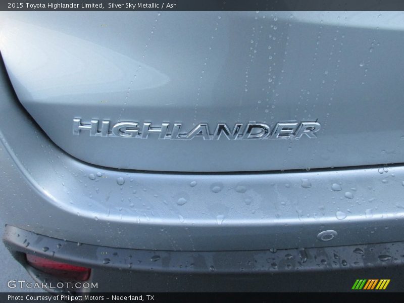 Silver Sky Metallic / Ash 2015 Toyota Highlander Limited
