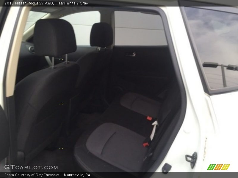 Pearl White / Gray 2013 Nissan Rogue SV AWD