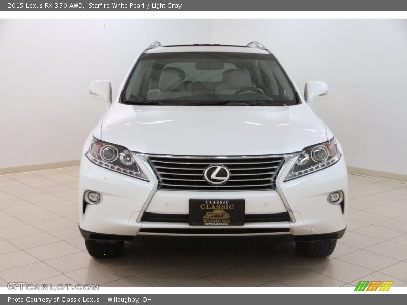 Starfire White Pearl / Light Gray 2015 Lexus RX 350 AWD