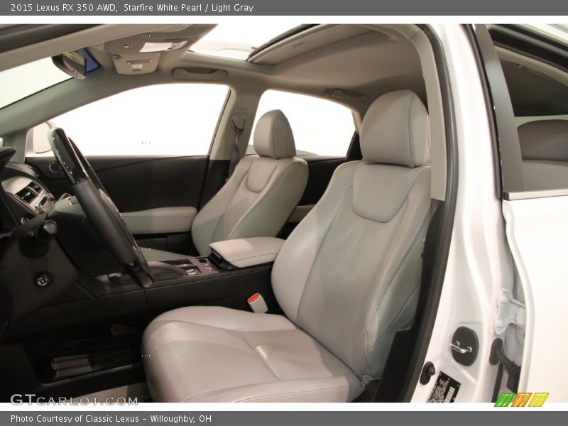 Starfire White Pearl / Light Gray 2015 Lexus RX 350 AWD