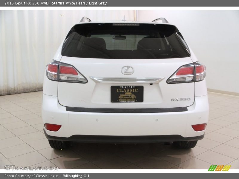 Starfire White Pearl / Light Gray 2015 Lexus RX 350 AWD