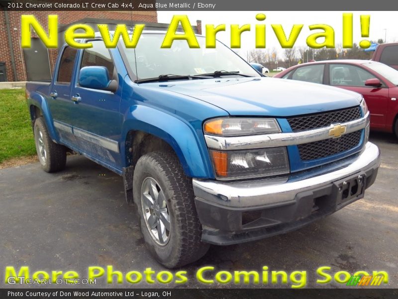 Aqua Blue Metallic / Ebony 2012 Chevrolet Colorado LT Crew Cab 4x4