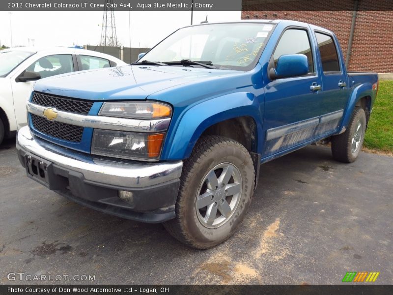 Aqua Blue Metallic / Ebony 2012 Chevrolet Colorado LT Crew Cab 4x4