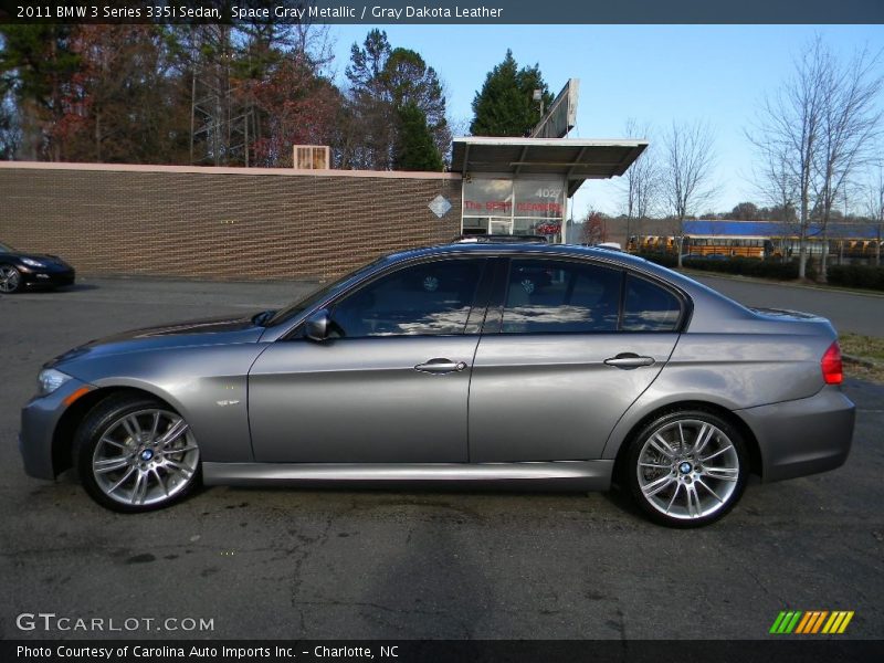 Space Gray Metallic / Gray Dakota Leather 2011 BMW 3 Series 335i Sedan