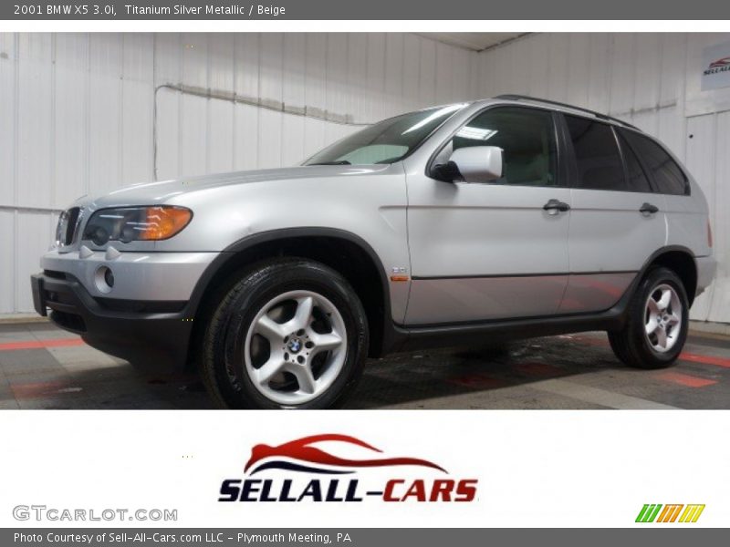 Titanium Silver Metallic / Beige 2001 BMW X5 3.0i