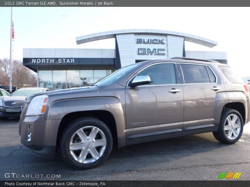 Quicksilver Metallic / Jet Black 2012 GMC Terrain SLE AWD