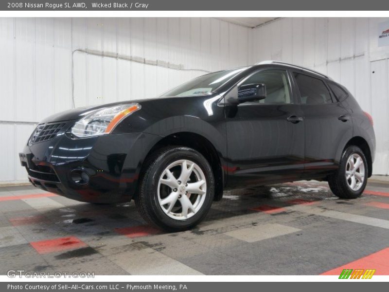 Wicked Black / Gray 2008 Nissan Rogue SL AWD