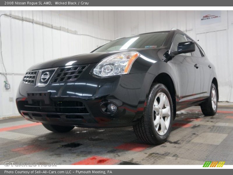 Wicked Black / Gray 2008 Nissan Rogue SL AWD