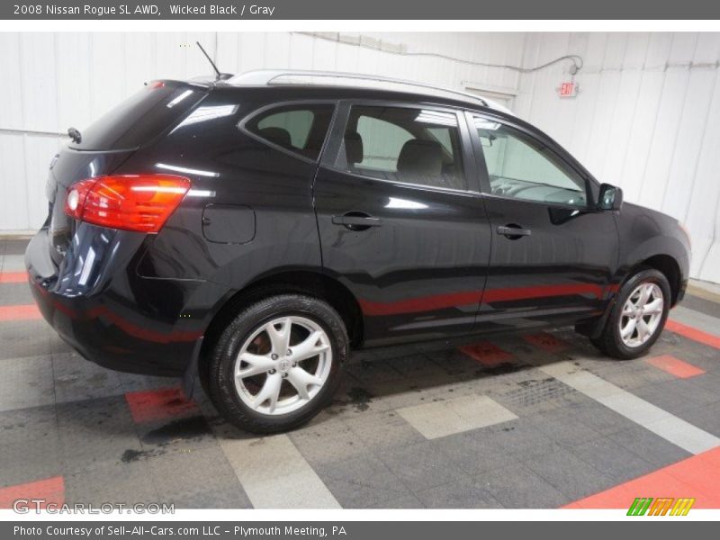 Wicked Black / Gray 2008 Nissan Rogue SL AWD