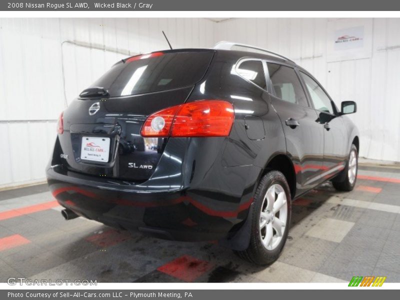 Wicked Black / Gray 2008 Nissan Rogue SL AWD