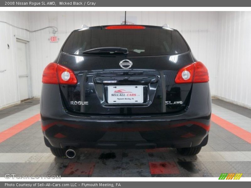 Wicked Black / Gray 2008 Nissan Rogue SL AWD