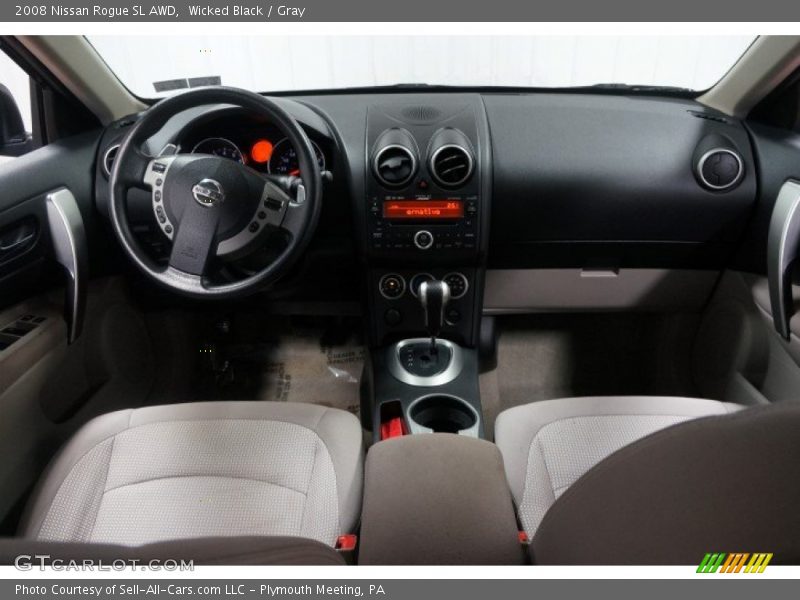 Wicked Black / Gray 2008 Nissan Rogue SL AWD