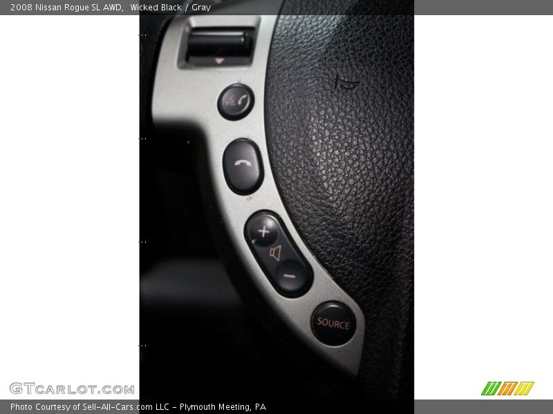 Wicked Black / Gray 2008 Nissan Rogue SL AWD