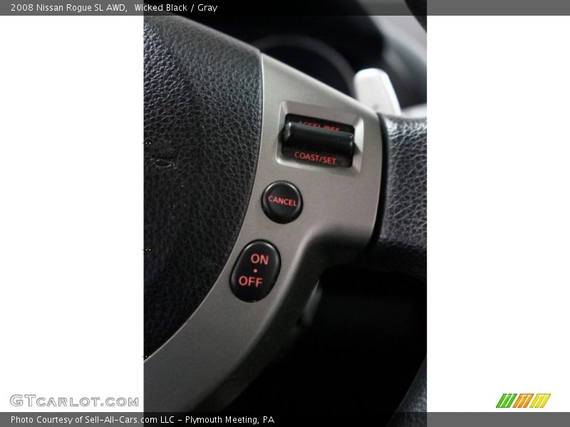 Wicked Black / Gray 2008 Nissan Rogue SL AWD