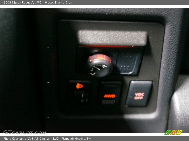 Wicked Black / Gray 2008 Nissan Rogue SL AWD