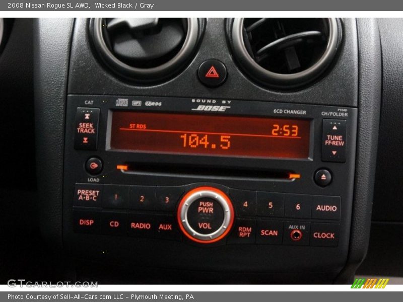 Wicked Black / Gray 2008 Nissan Rogue SL AWD