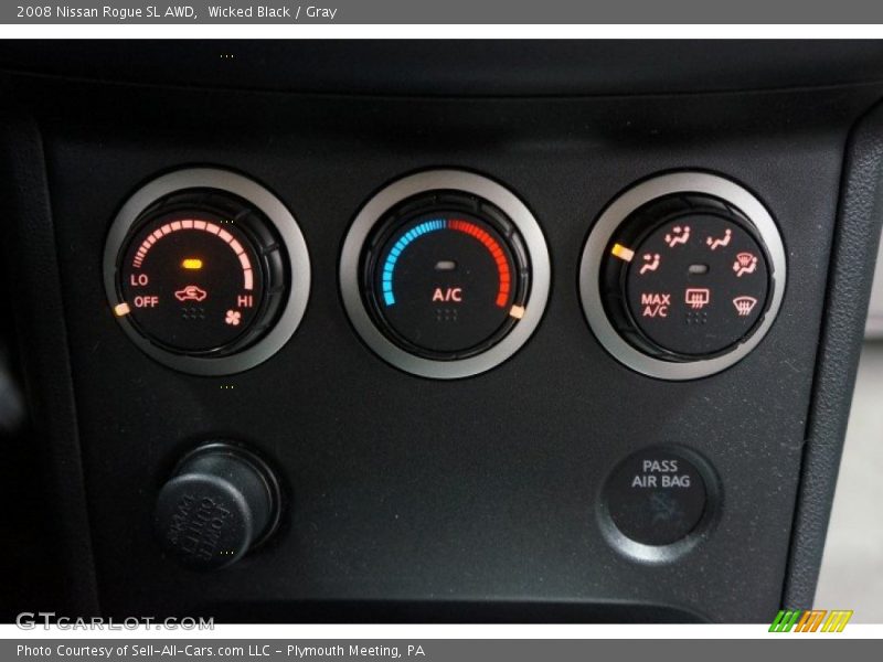 Wicked Black / Gray 2008 Nissan Rogue SL AWD