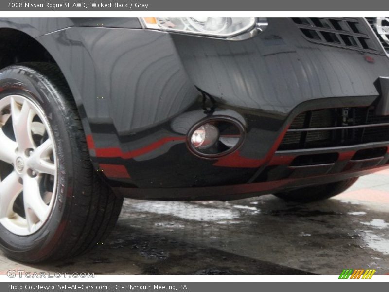 Wicked Black / Gray 2008 Nissan Rogue SL AWD