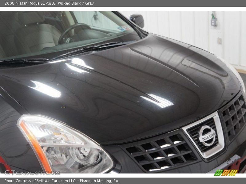 Wicked Black / Gray 2008 Nissan Rogue SL AWD