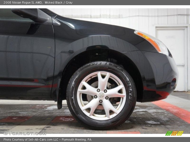 Wicked Black / Gray 2008 Nissan Rogue SL AWD