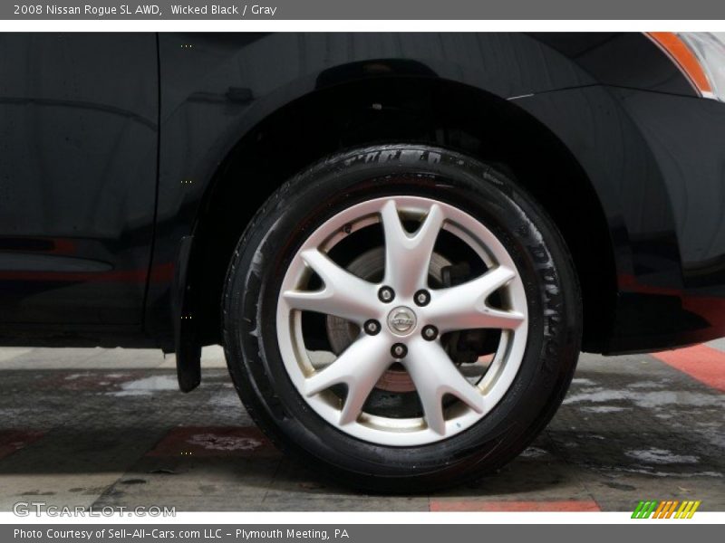 Wicked Black / Gray 2008 Nissan Rogue SL AWD
