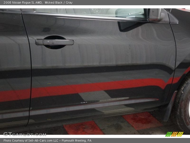 Wicked Black / Gray 2008 Nissan Rogue SL AWD