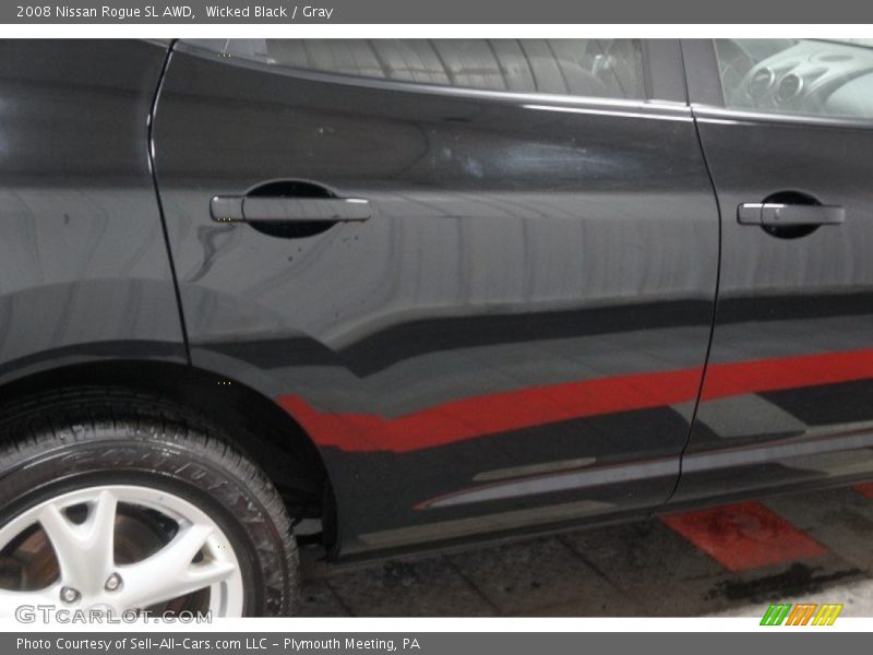 Wicked Black / Gray 2008 Nissan Rogue SL AWD