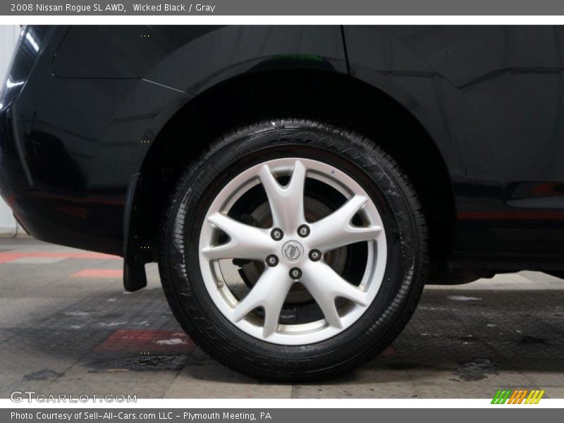 Wicked Black / Gray 2008 Nissan Rogue SL AWD