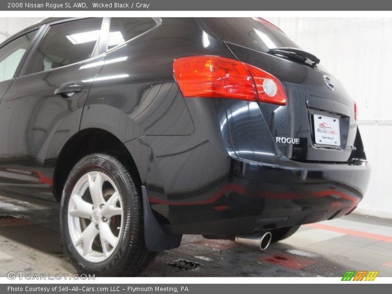 Wicked Black / Gray 2008 Nissan Rogue SL AWD