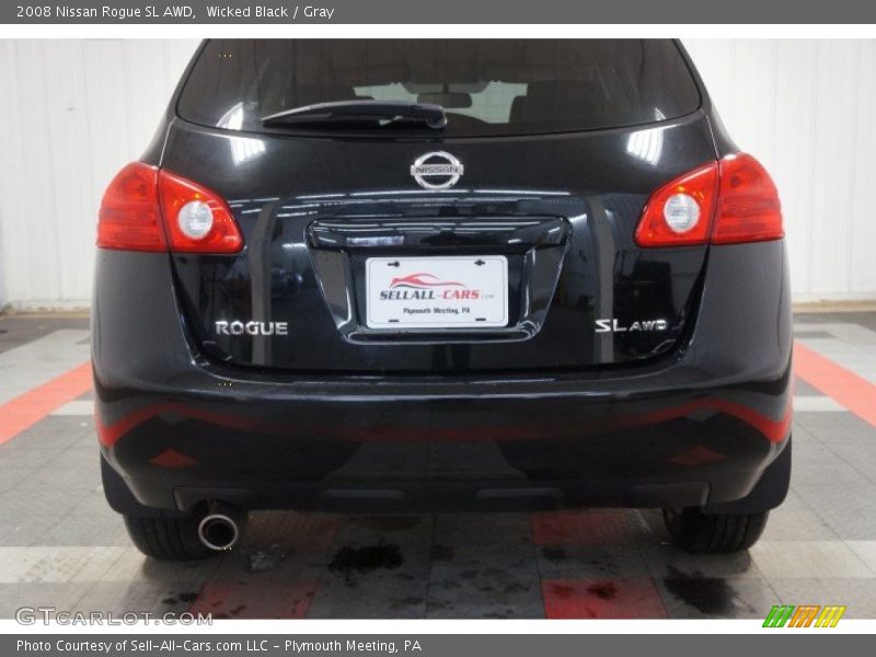Wicked Black / Gray 2008 Nissan Rogue SL AWD